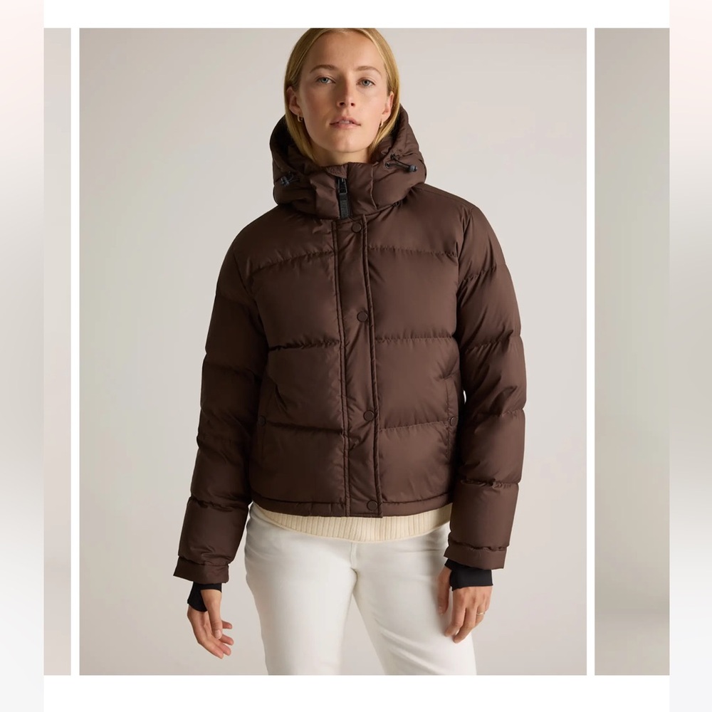 Quince Responsible Down Cropped Puffer Jacket, NWOT, L